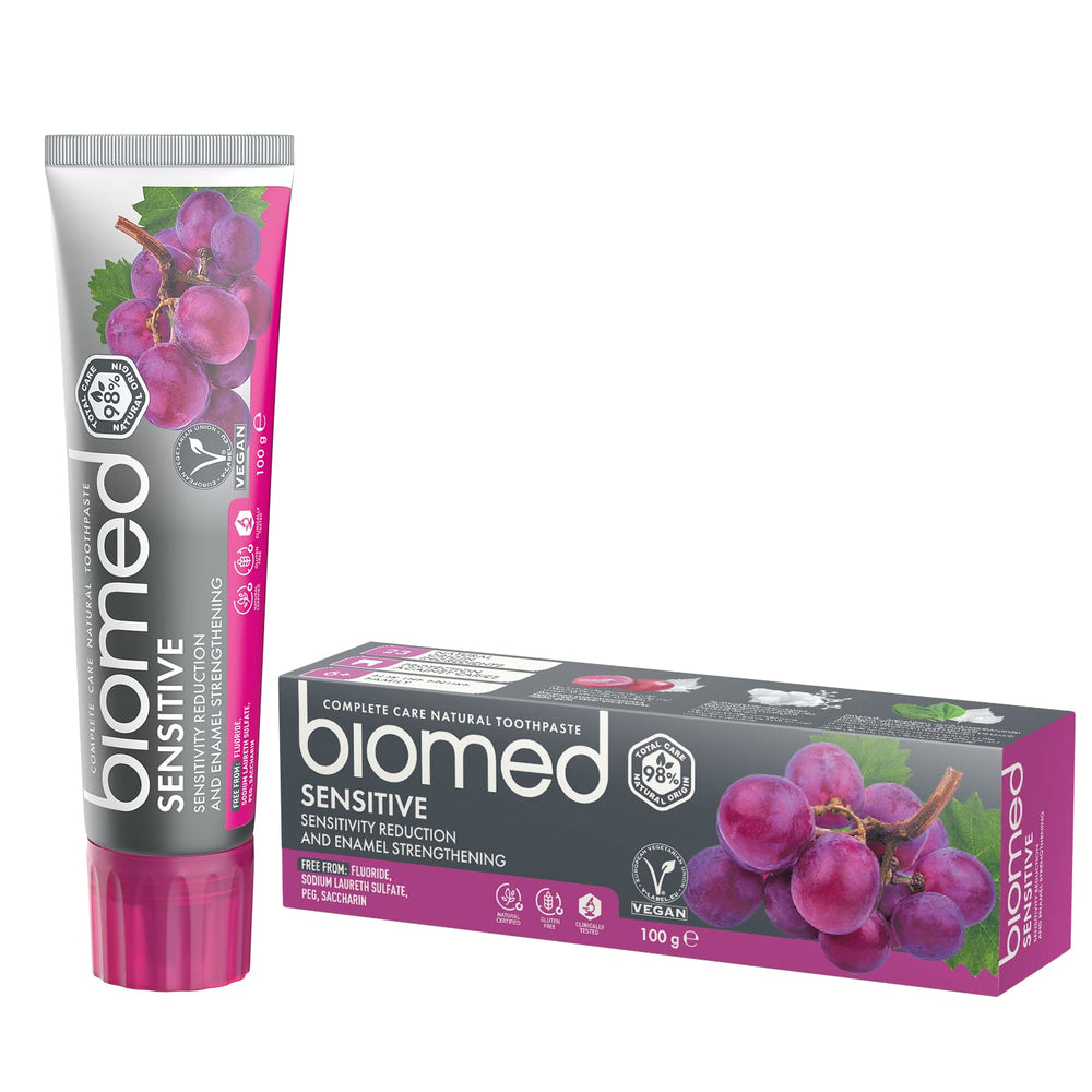 Biomed Sensitive Toothpaste packaging front view