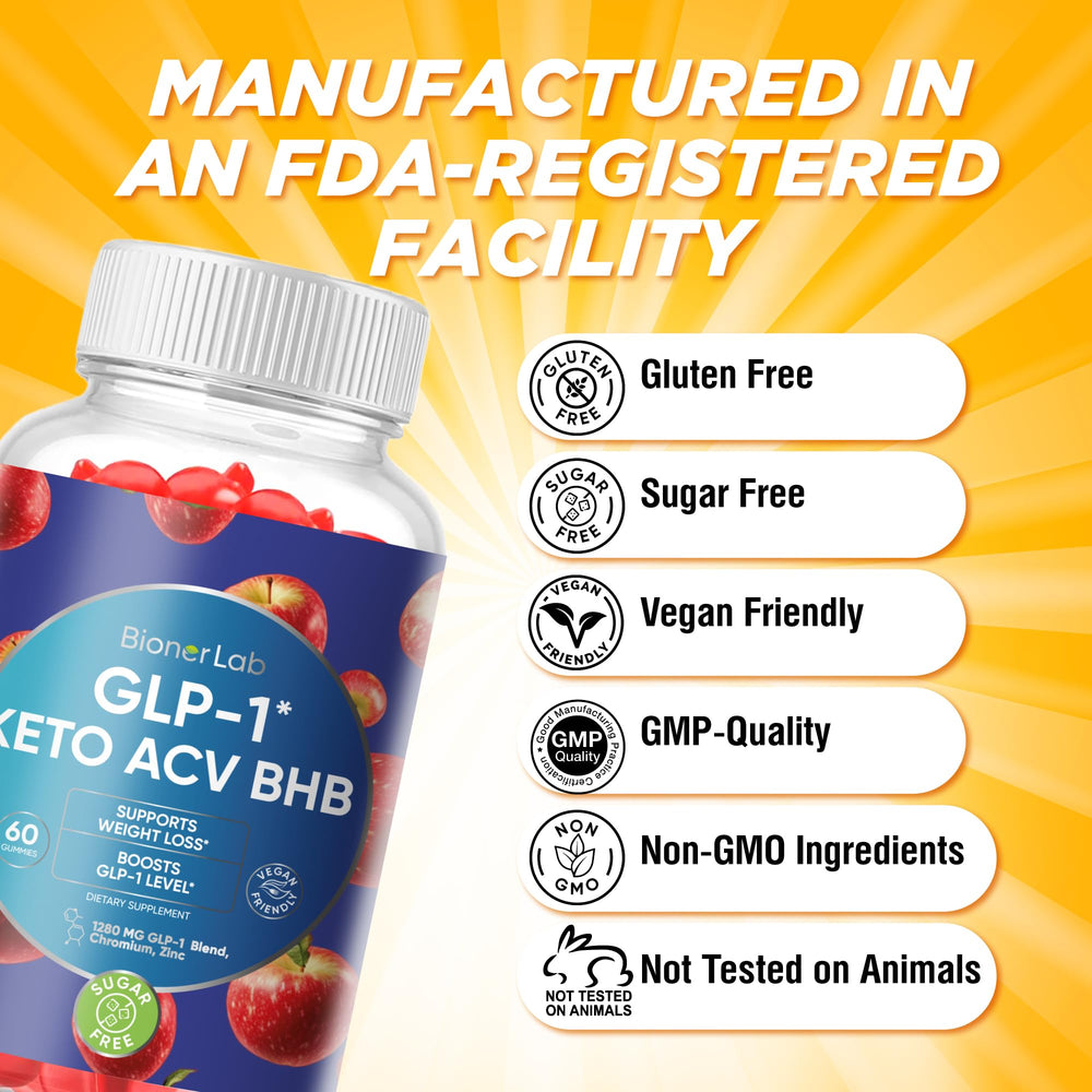 BionerLab Keto ACV Gummies pomegranate-powder close-up suggesting antioxidant flavor