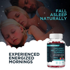 Close-up of mixed berry flavored melatonin gummies