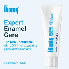 Close-up of toothpaste texture with hydroxyapatite particles