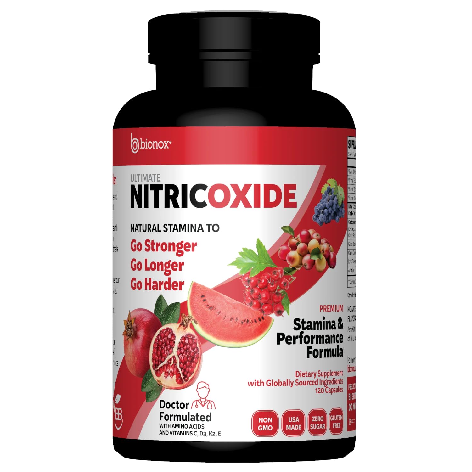 Potent Nitric Oxide Capsules by Bionox bottle