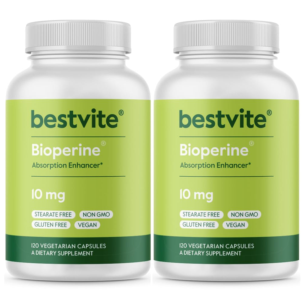 Bioperine 10mg absorption enhancer bottle – front view