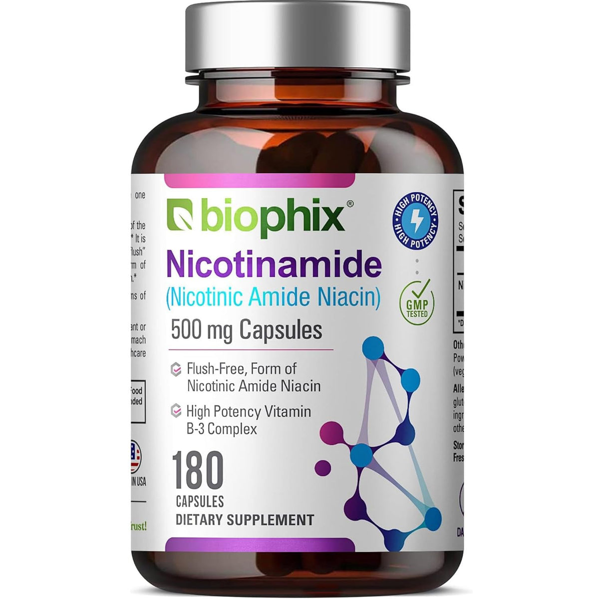 Biophix B-3 Nicotinamide 500 mg bottle label