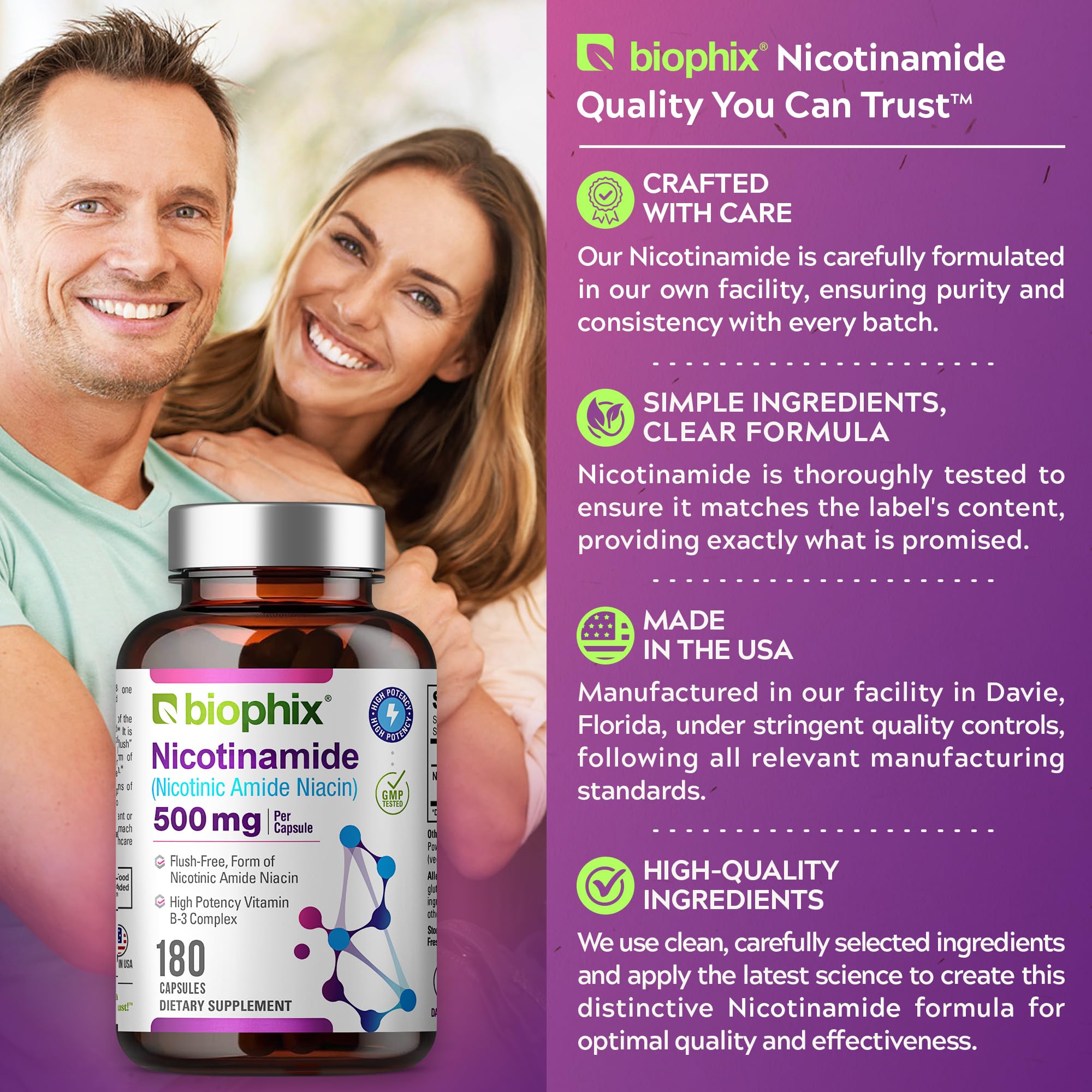 US NSF GMP facility badge on product information