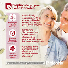 Biophix Megazyme Forte 200 Tablets bottle – side view
