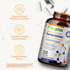 Biophix Serrapeptase supporting respiratory health