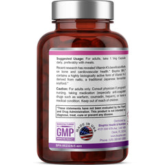 Front view of Biophix Vitamin K2 MK-7 bottle label