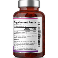 Close-up of Biophix Vitamin K2 MK-7 capsules