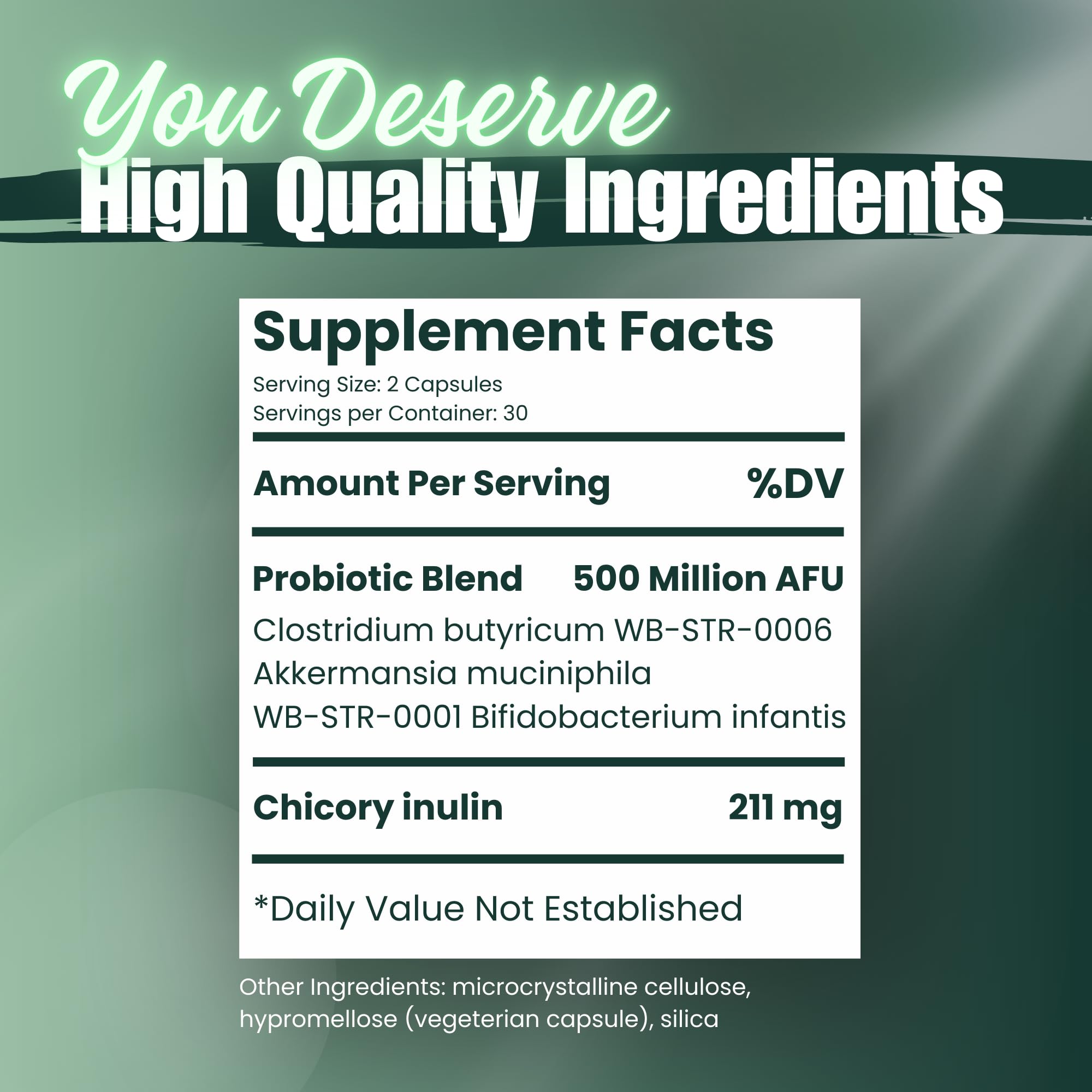 Person taking probiotic supplement for gut health