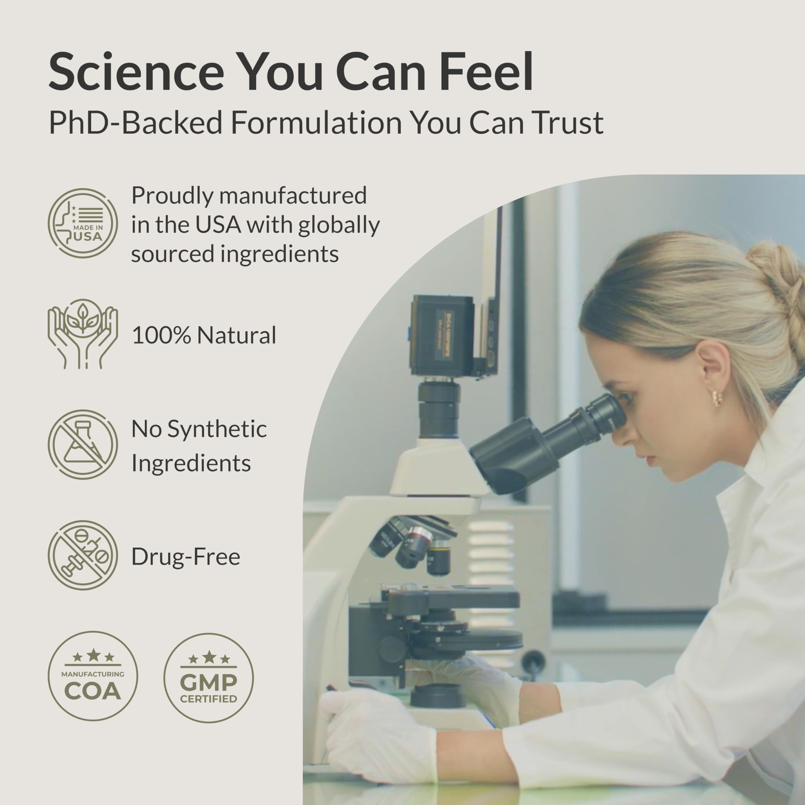 Supplement facts panel close-up