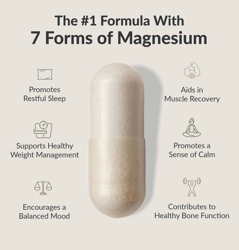 Illustration of the 7 magnesium forms in the supplement
