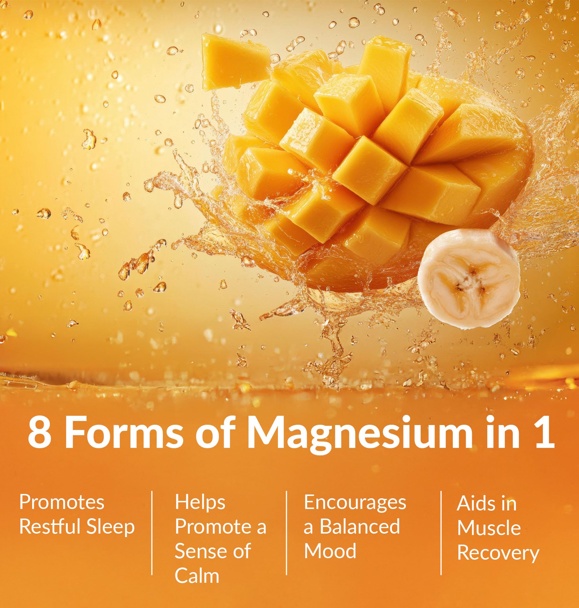 Graphic highlighting the 8 bioavailable forms of magnesium