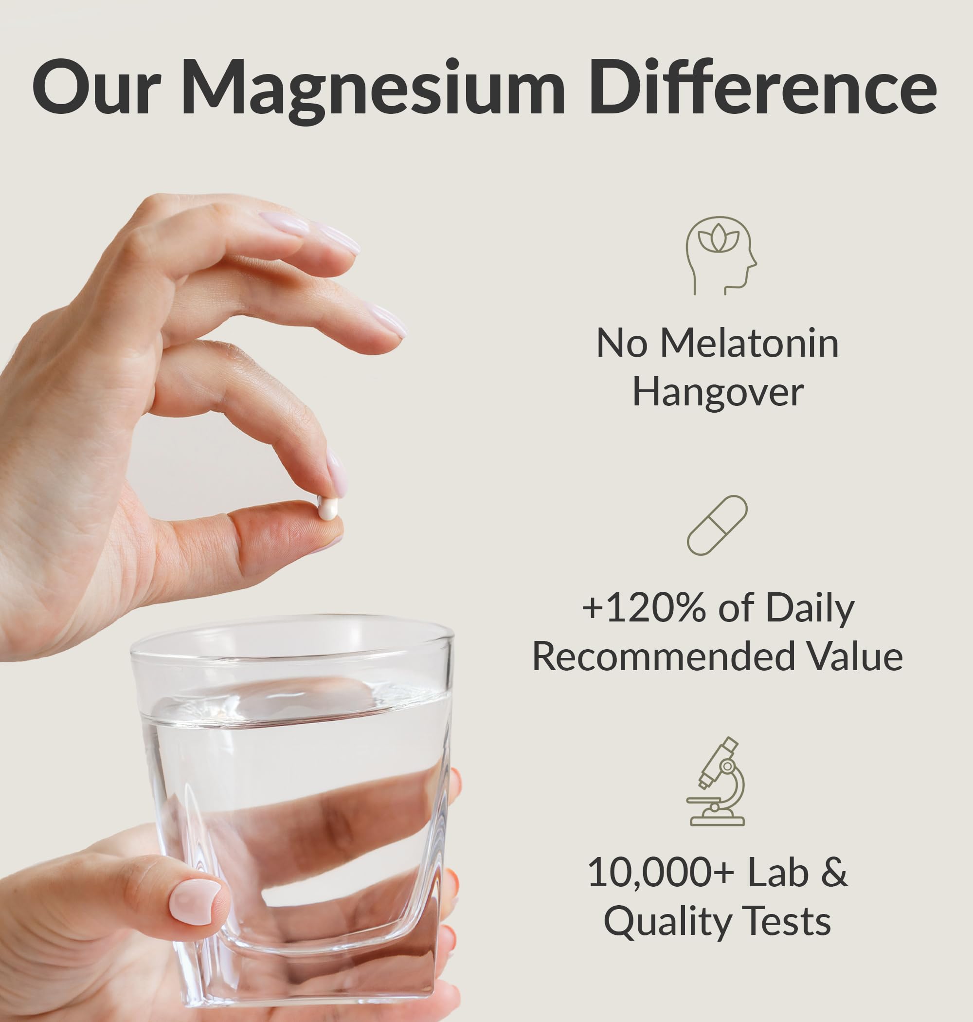 Icons illustrate seven forms of magnesium in BIOptimizers Breakthrough.
