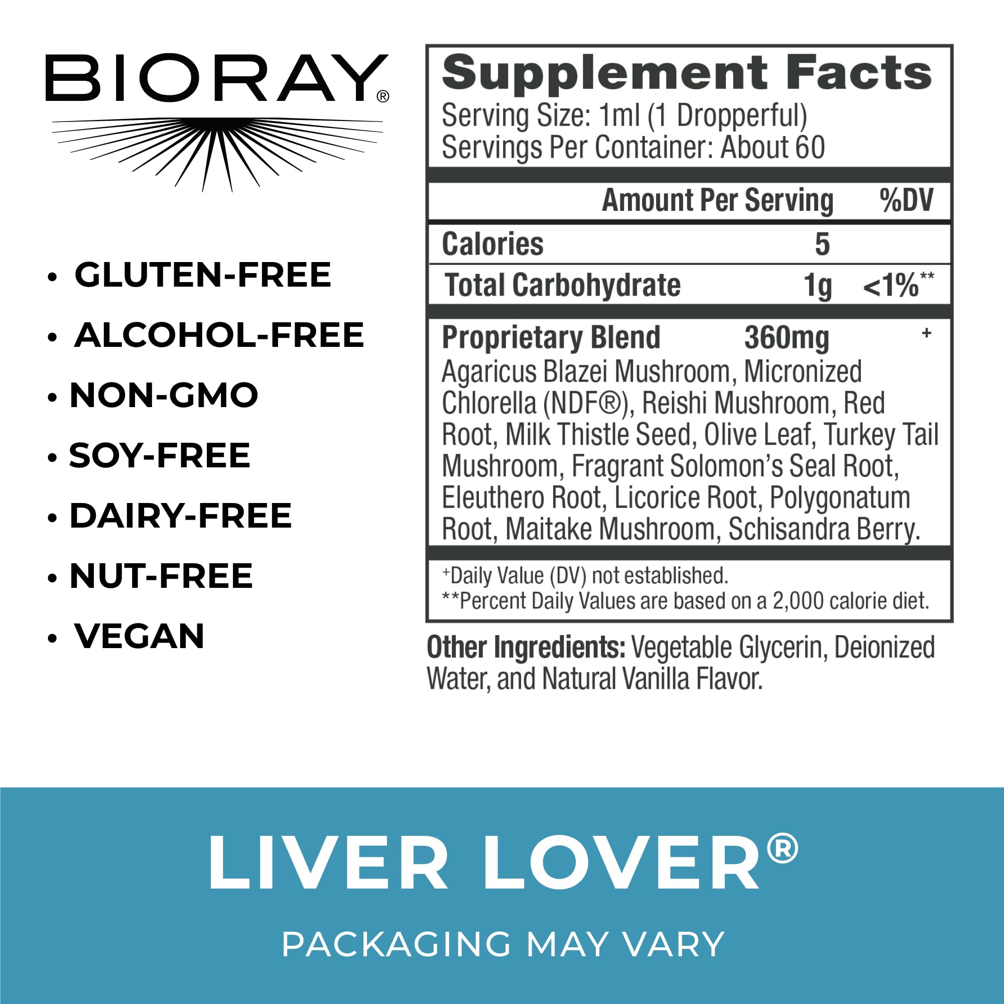 Liver Lover bottle showing herbs and ingredients