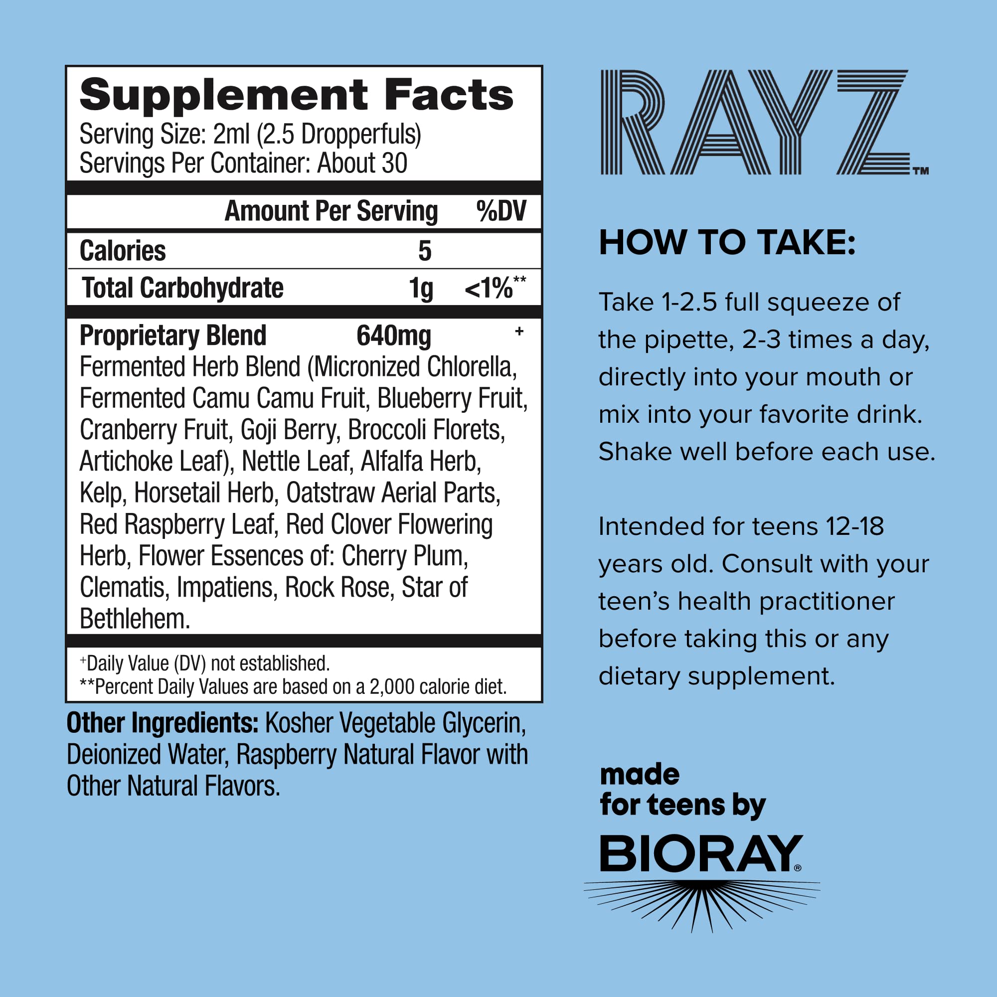 BIORAY RAYZ All Systems Glow Raspberry label