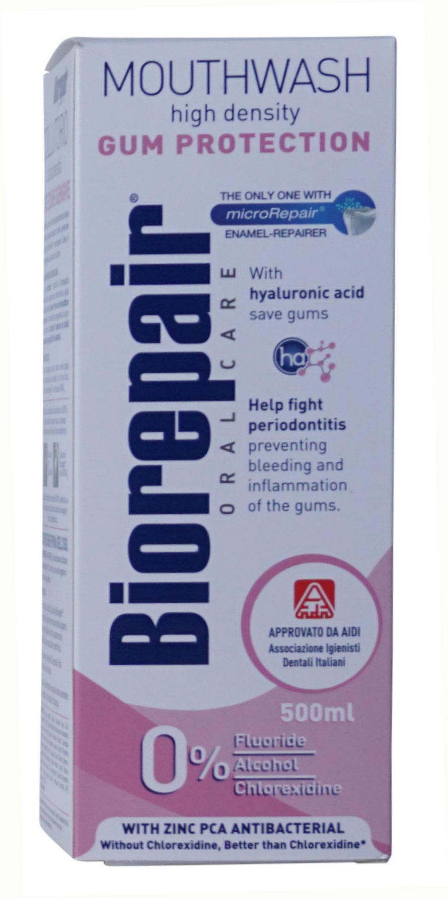 Biorepair Gum Protection Mouthwash 500ml pack of 2 packaging