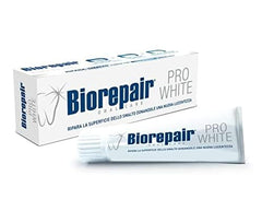 Front view of Biorepair Pro White toothpaste tubes