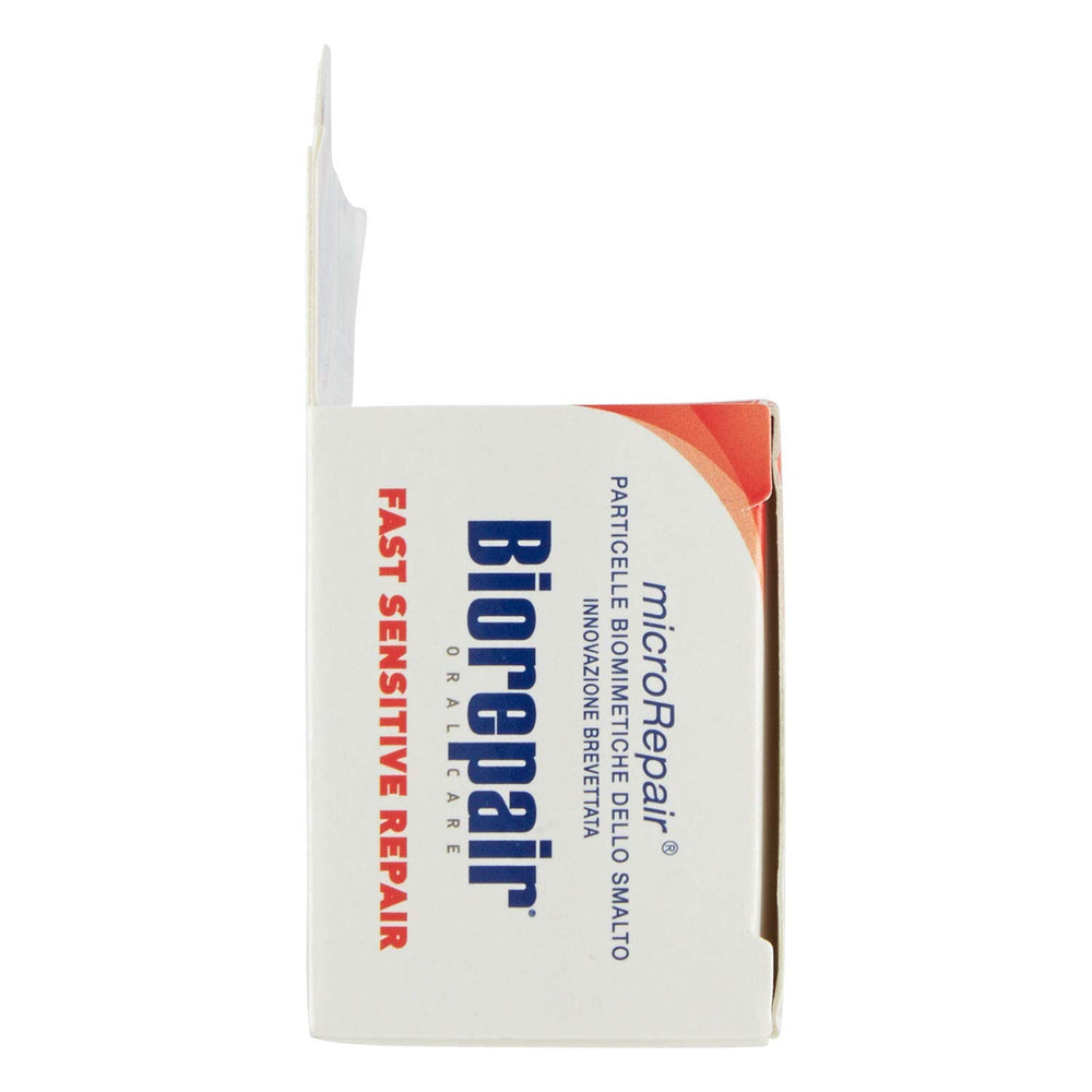 Texture view of Biorepair toothpaste showing gel consistency with microRepair