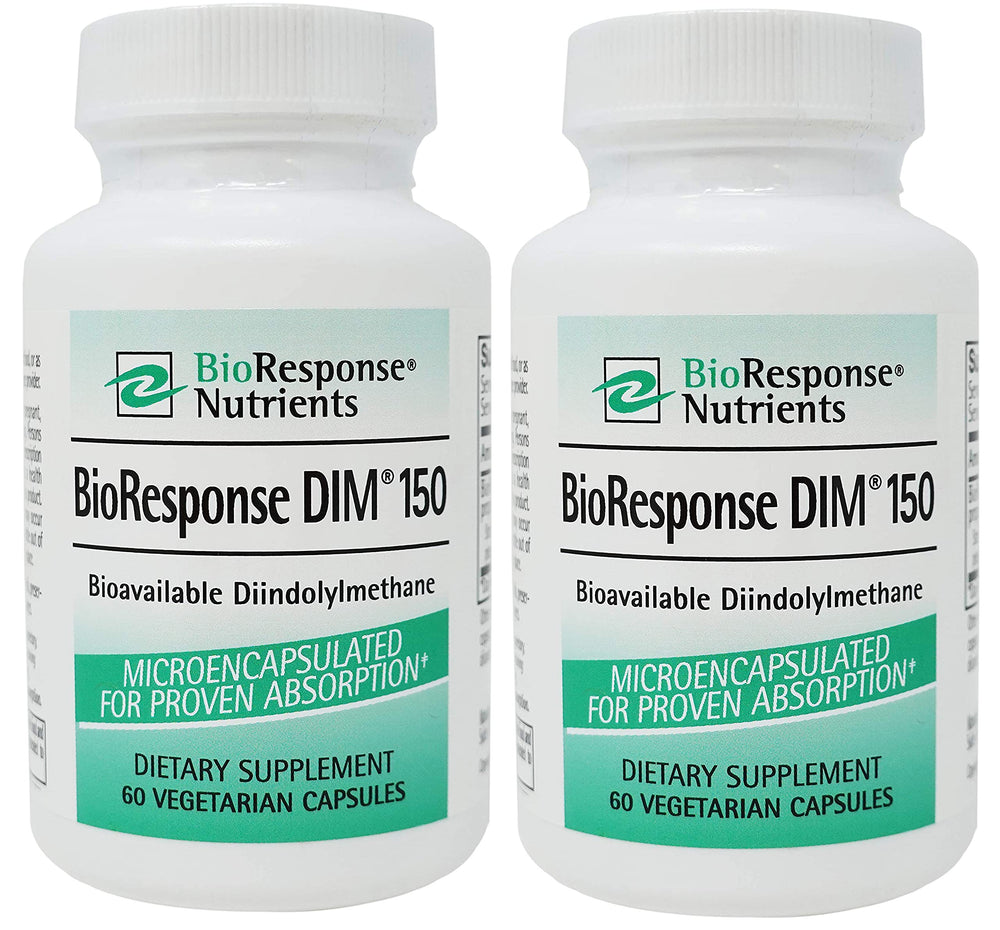 BioResponse DIM 150 bottle with 2-pack packaging