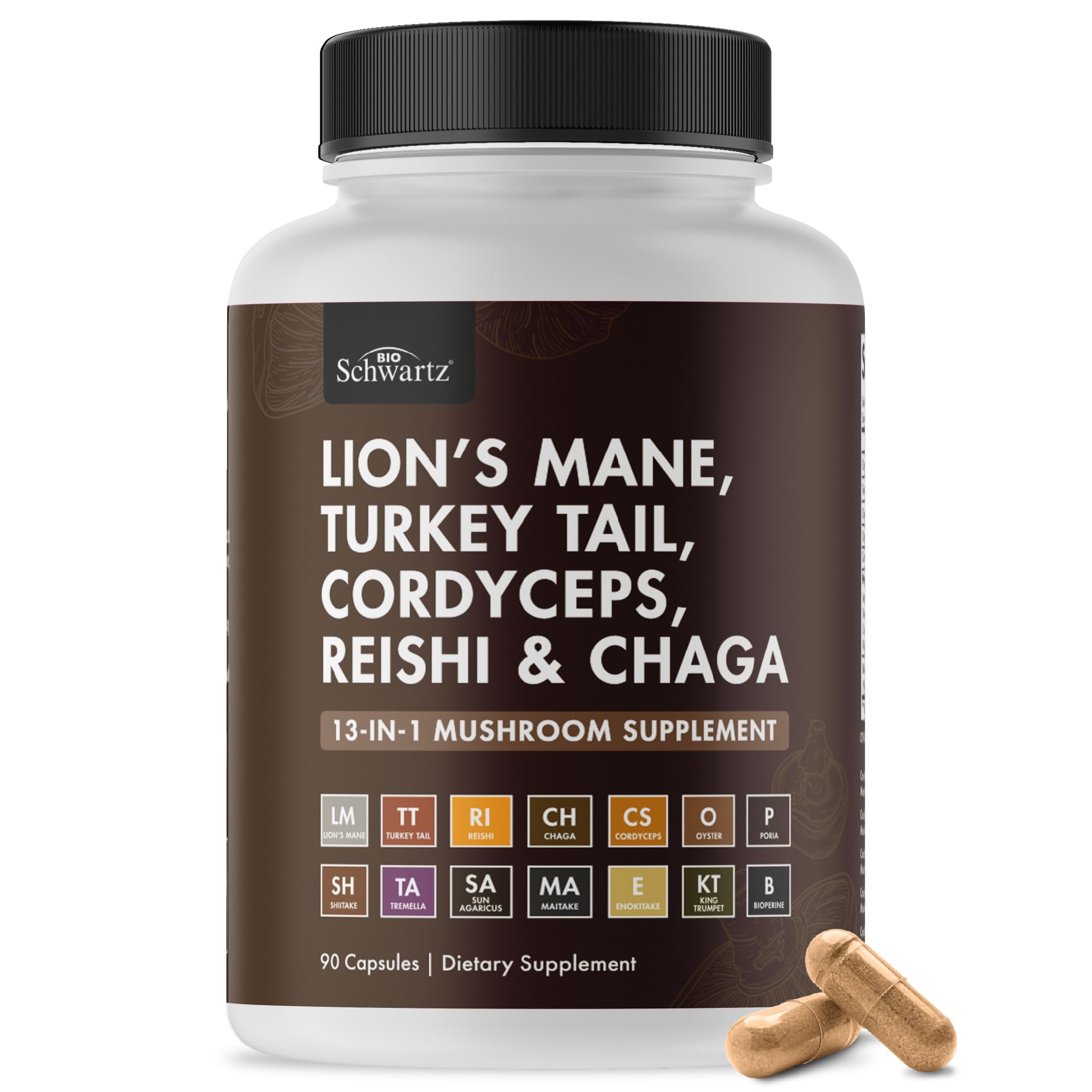 BioSchwartz 13-in-1 Mushroom Complex Capsules product image
