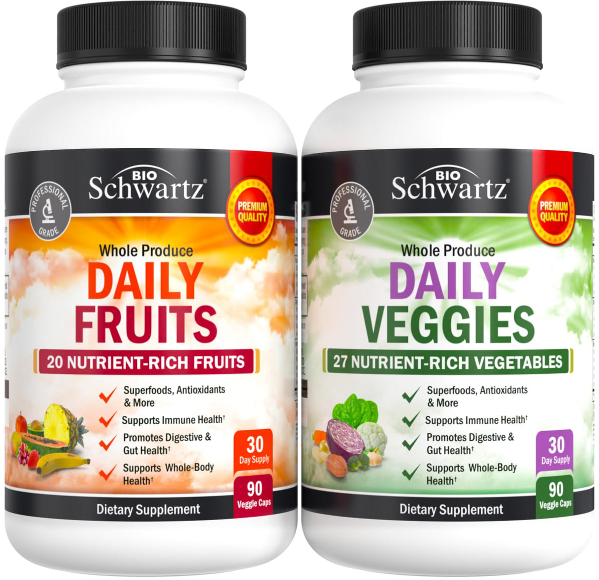 BioSchwartz 47 fruits and vegetables capsules - 1 month cover