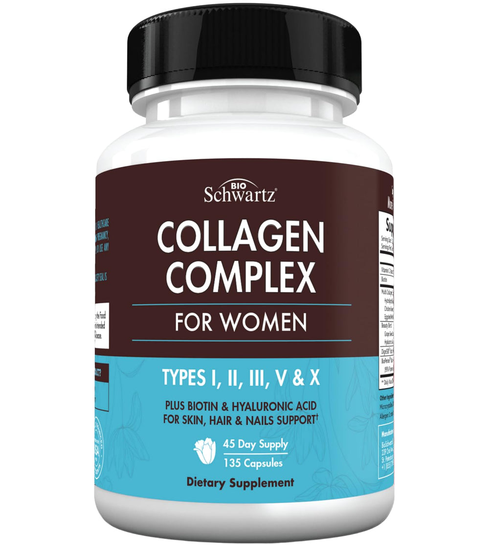 Premium collagen supplement product photography
