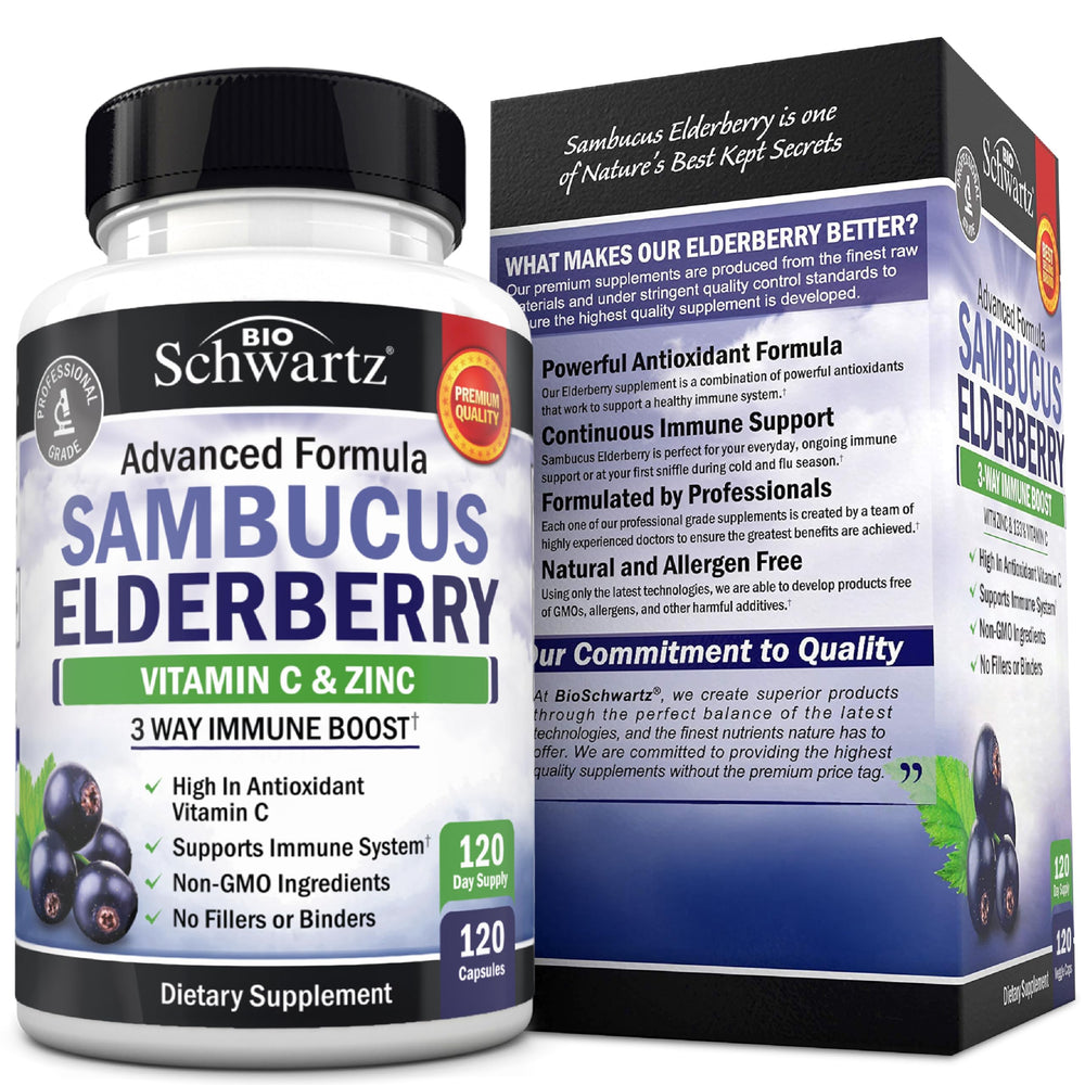 Outer packaging box of BioSchwartz Elderberry Capsules