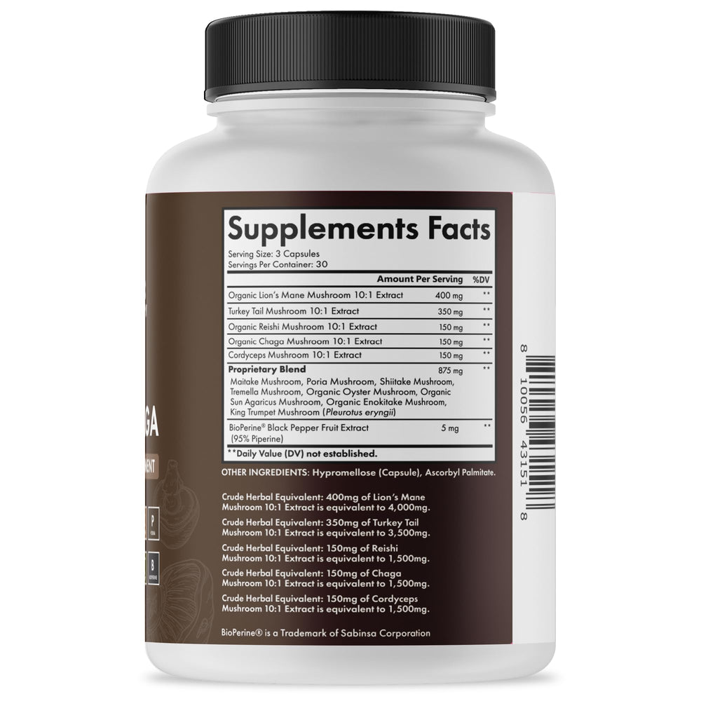 Focus and energy support from BioSchwartz mushroom complex
