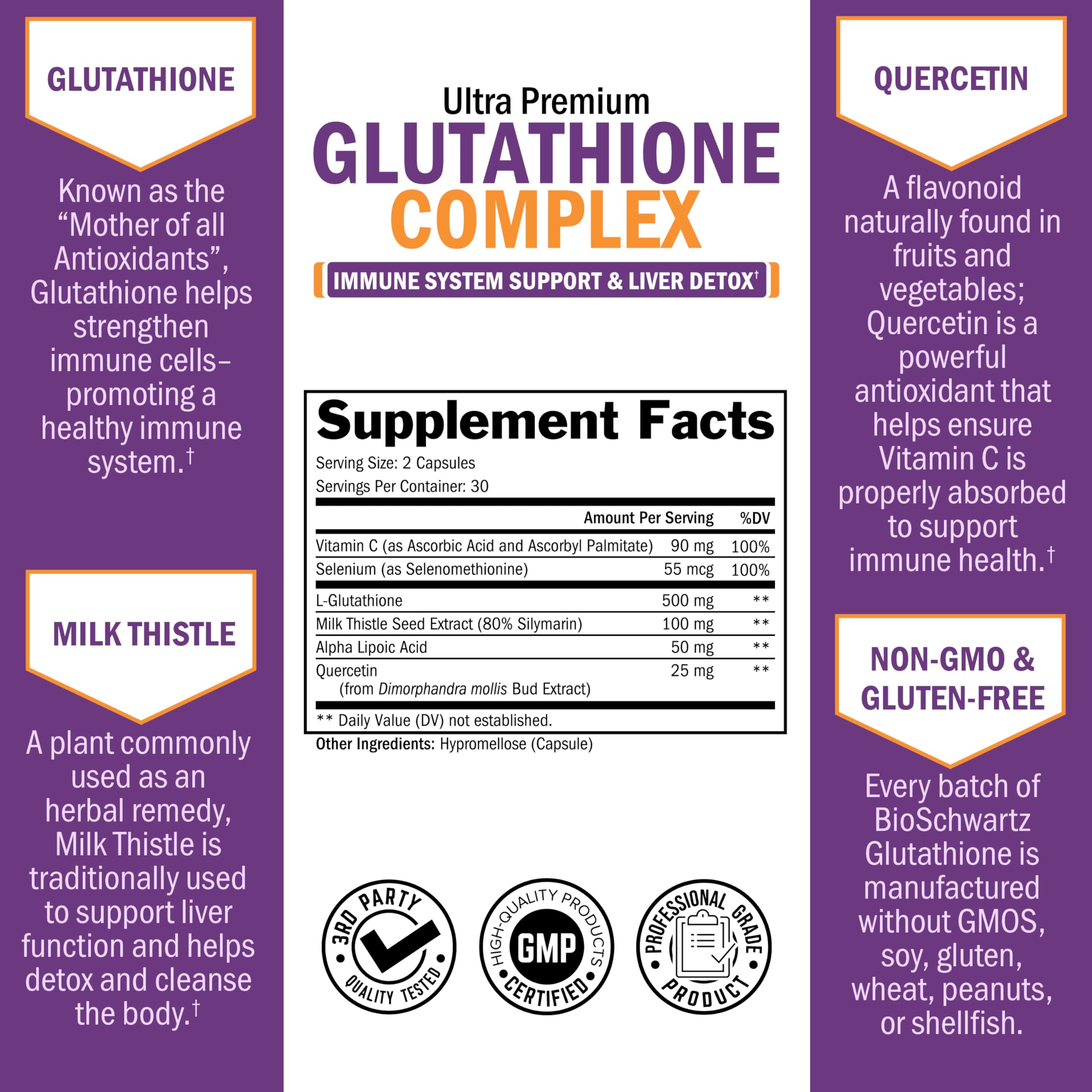 Glutathione immune support supplement – view 2