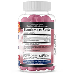 Nutrition facts and supplement facts of BioSchwartz Magnesium Gummies