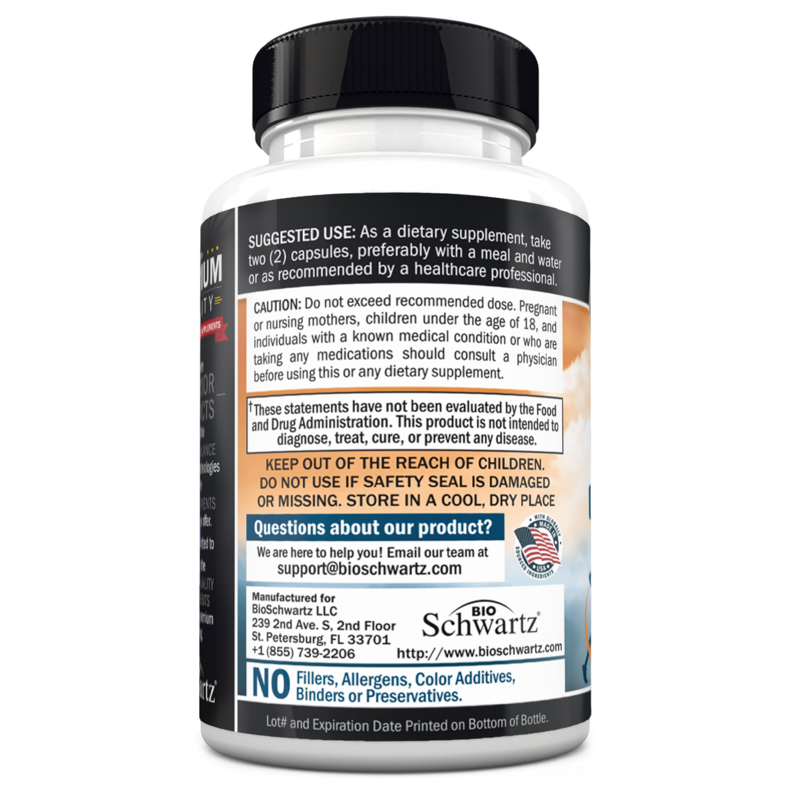 Sealed glossy packaging with BioSchwartz branding