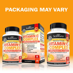 Close-up of BioSchwartz Vitamin C Complex 1000mg capsules
