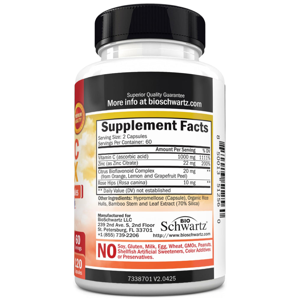 Product made in the USA for BioSchwartz Vitamin C Complex