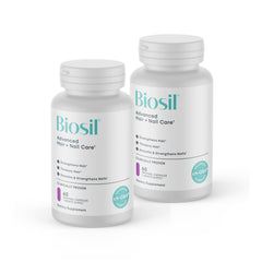 Biosil Advanced Hair + Nail Care 60-capsule bottles Pack of 2 hero image