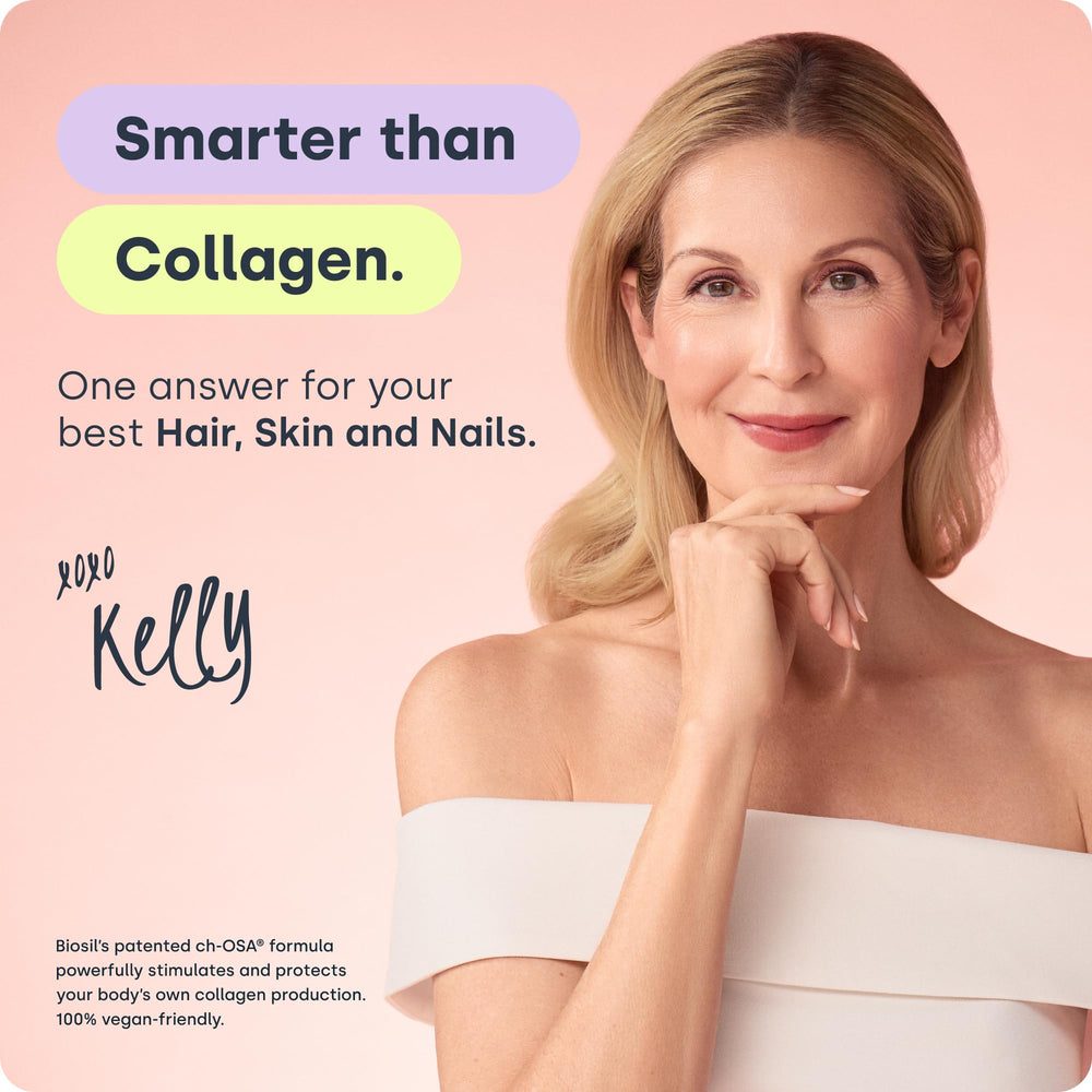 Biosil Collagen Booster Drops packaging and bottle on white background