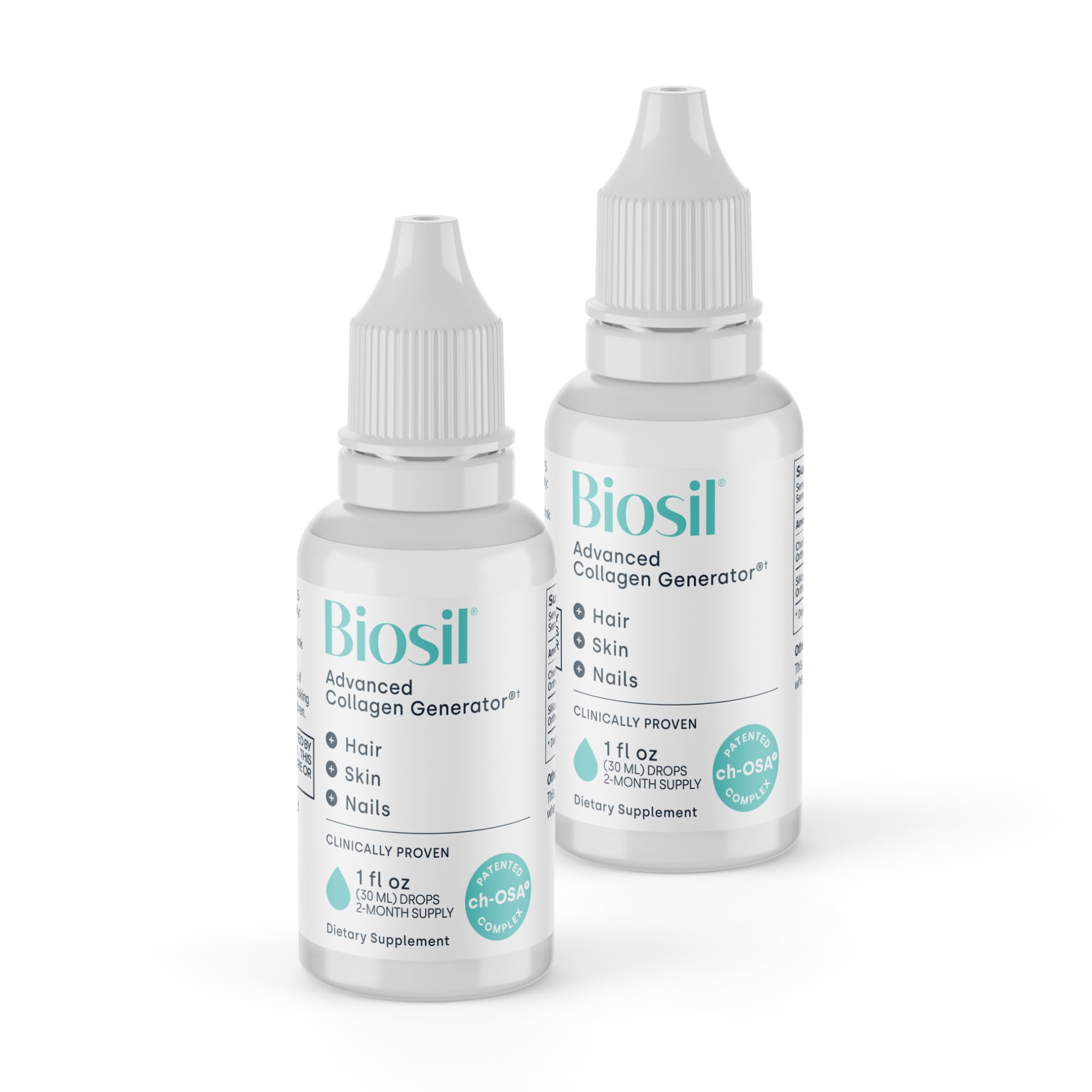Biosil Collagen Booster Drops 2-pack bottles