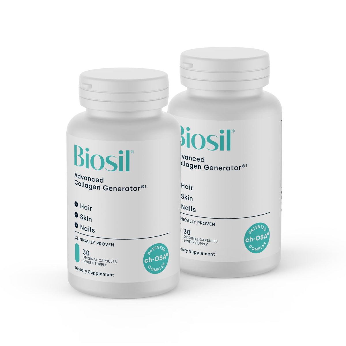 Biosil Collagen Booster two-pack bottle front view