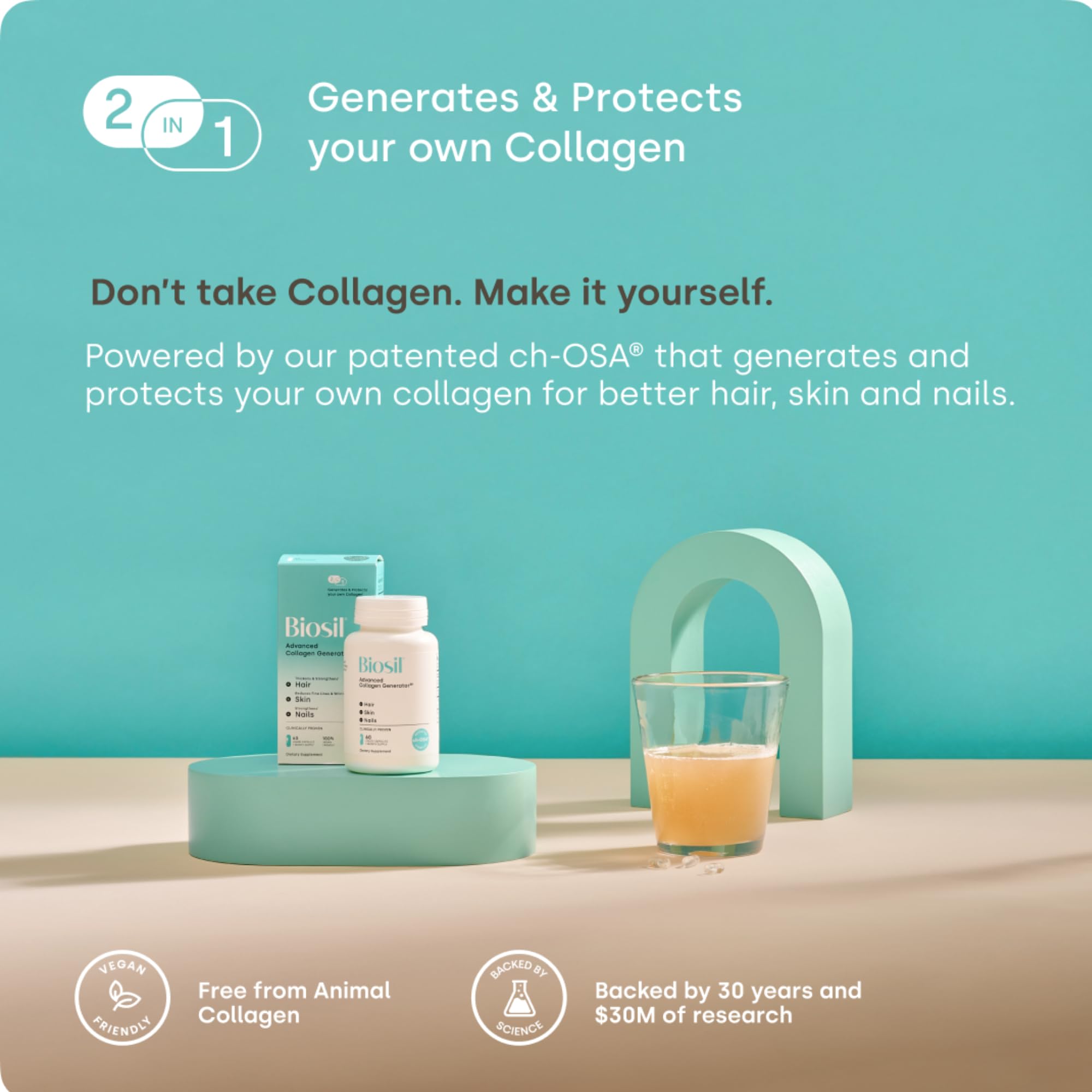 Lifestyle image showing healthy skin, hair and nails