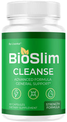 Bottle of BioSlim Cleanse Capsules with 60 capsules