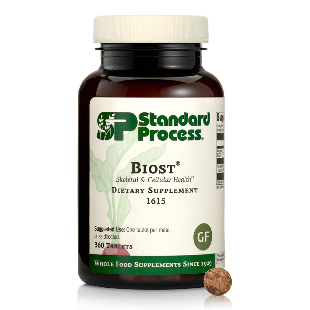 Biost skeletal health supplement bottle with 360 tablets