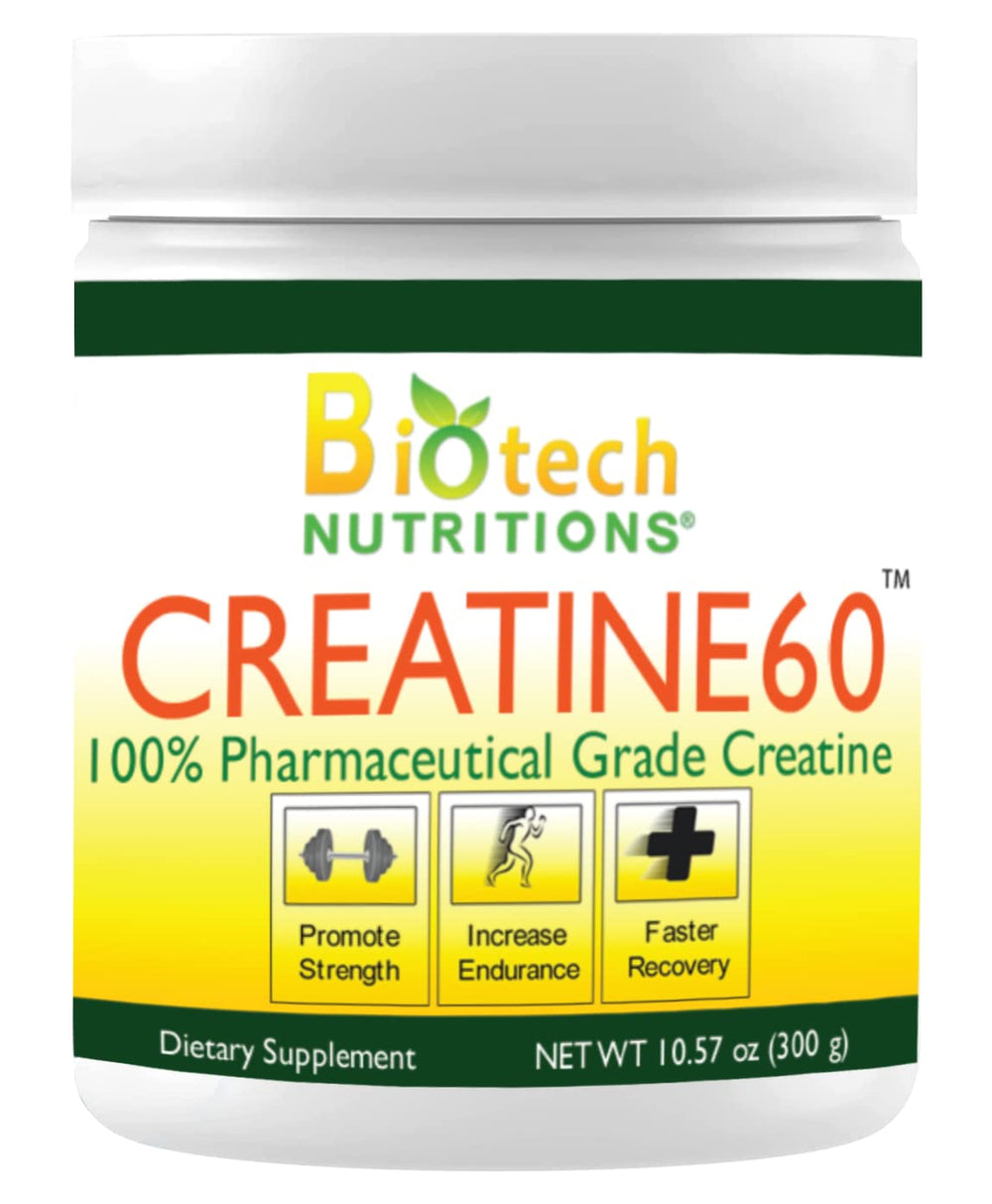 Biotech Nutritions Creatine 60 container front view
