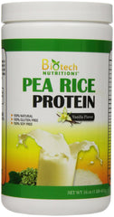 Biotech Nutritions Pure Non-GMO Pea Rice Protein Vanilla 16 oz packaging front