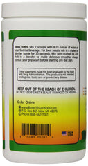 Vanilla flavored pea and rice protein powder 16 oz container