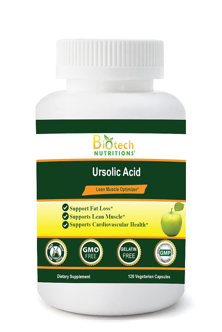 Biotech Nutritions Ursolic Acid 200 mg - 120 Vegetable Capsules bottle
