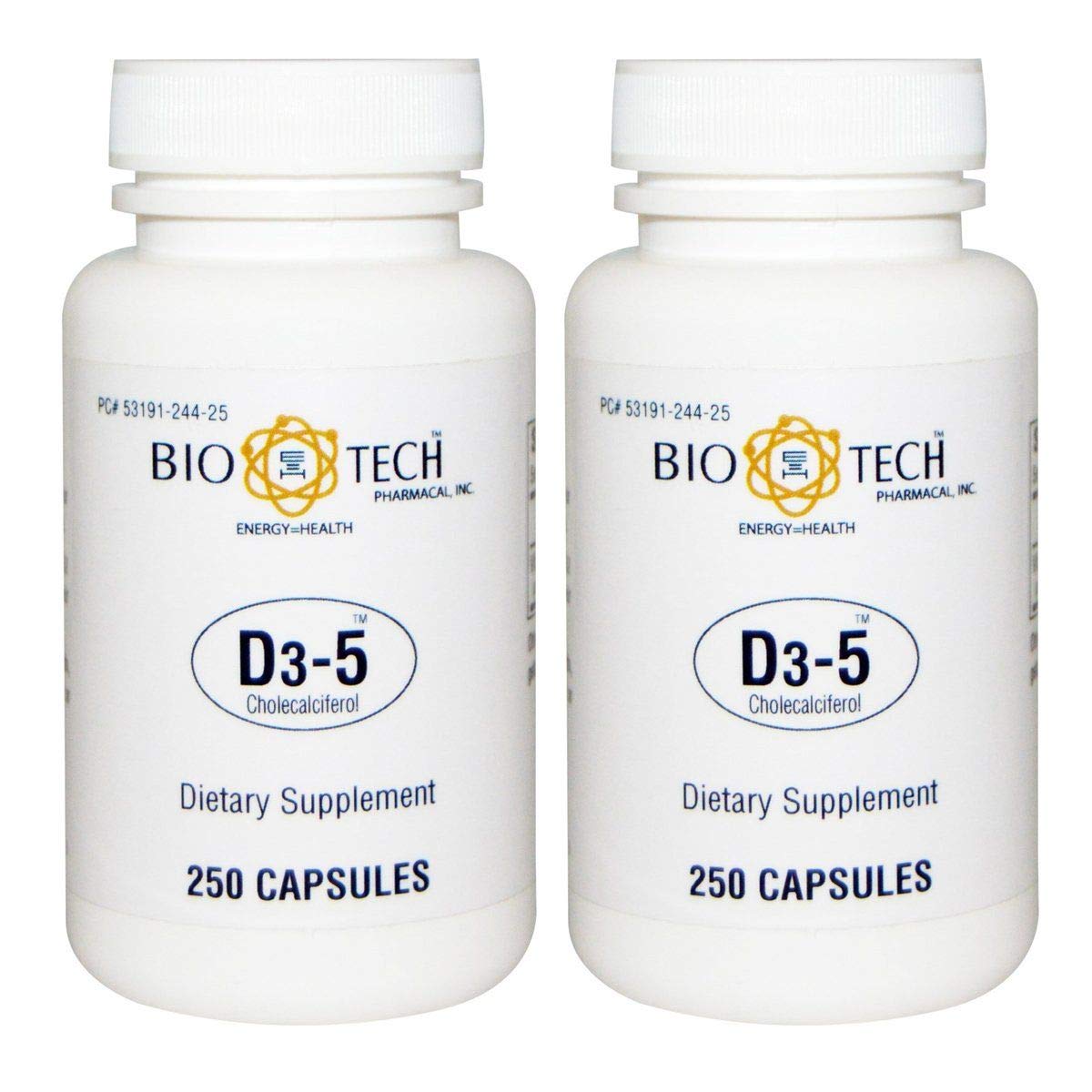 BioTech Pharmacal D3-5 5,000 IU per tablet – 500 tablets per bottle