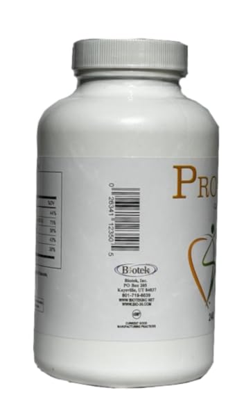 Close-up of Biotek Pro-Cal capsules with vitamin D3 and magnesium