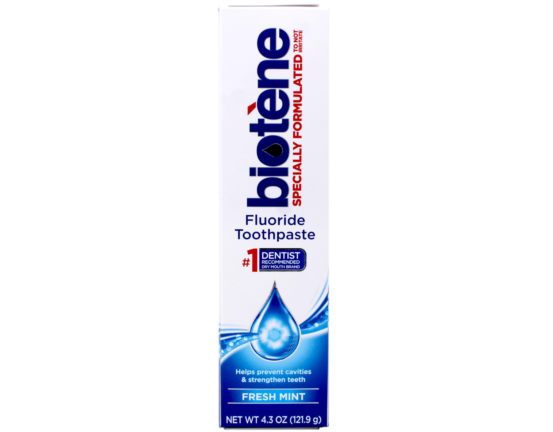 Biotene Fresh Mint Original toothpaste box back view