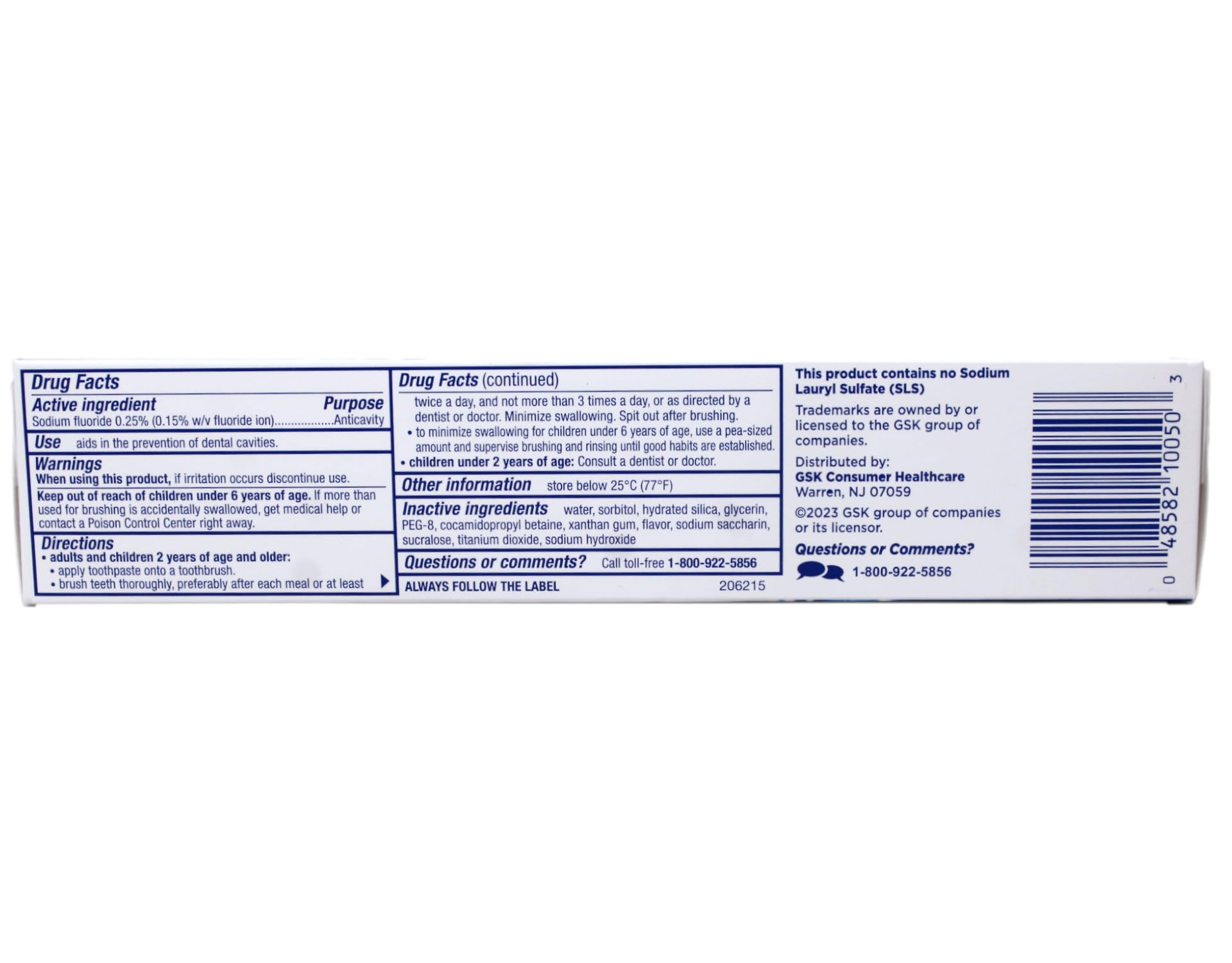 Biotene toothpaste packaging overview