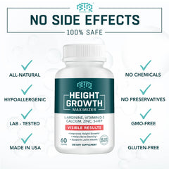 Graphic showing bone density and height growth support