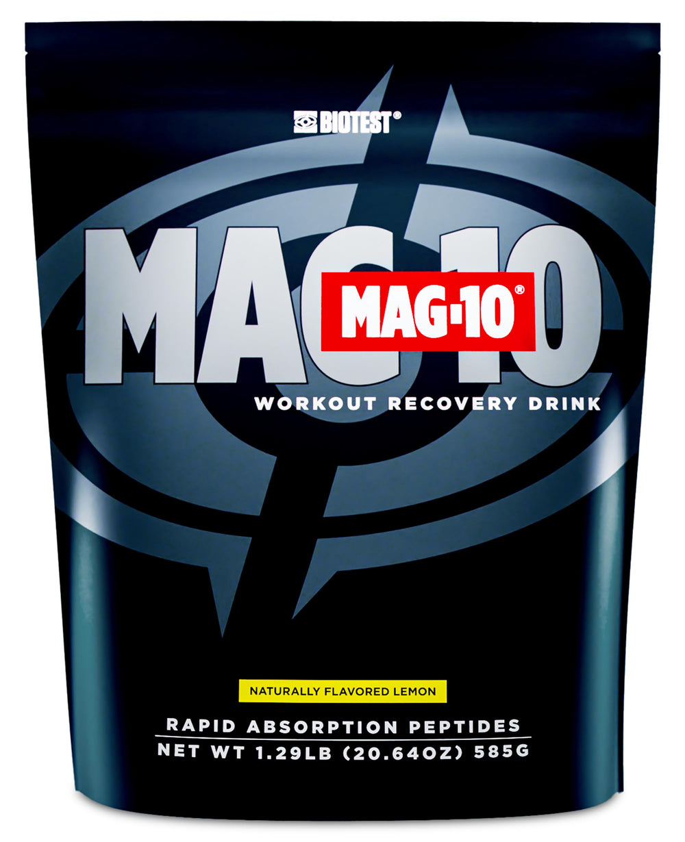 Biotest MAG-10 Post-Workout bottle front view highlighting recovery potential